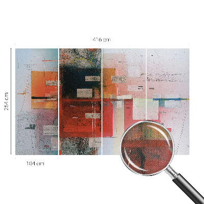 Papel de parede autocolante para sala Composição abstrata