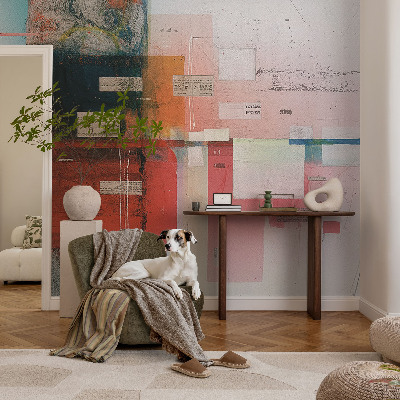 Papel de parede autocolante para sala Composição abstrata