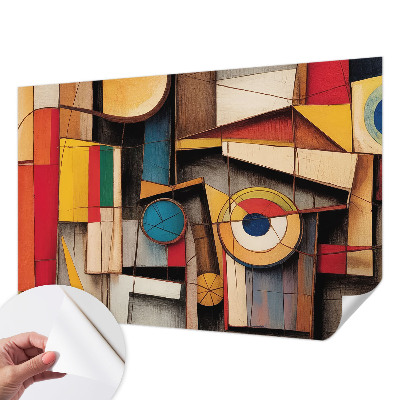 Papel de parede autocolante com padrões geométricos