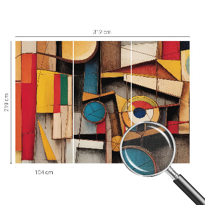 Papel de parede autocolante com padrões geométricos