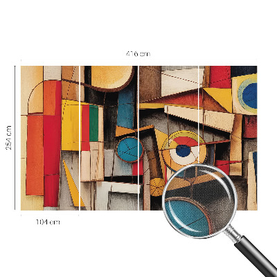Papel de parede autocolante com padrões geométricos