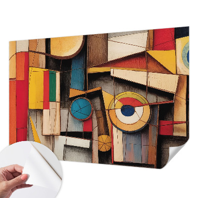 Papel de parede autocolante com padrões geométricos