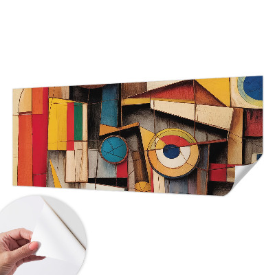Papel de parede autocolante com padrões geométricos