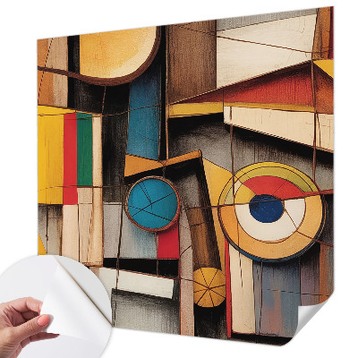 Papel de parede autocolante com padrões geométricos
