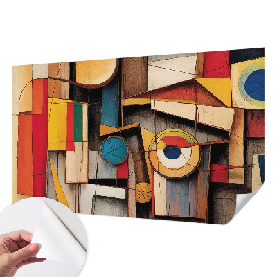 Papel de parede autocolante com padrões geométricos
