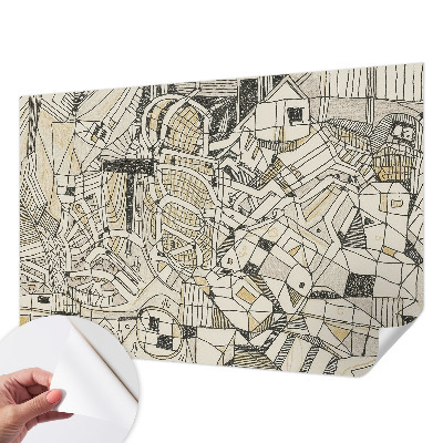 Papel de parede 3D com padrão de abstração geométrica