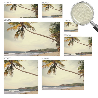 Papel de parede para criança com estampa de paisagem tropical