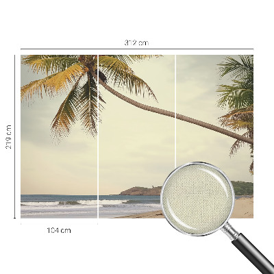 Papel de parede para criança com estampa de paisagem tropical
