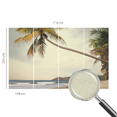Papel de parede para criança com estampa de paisagem tropical