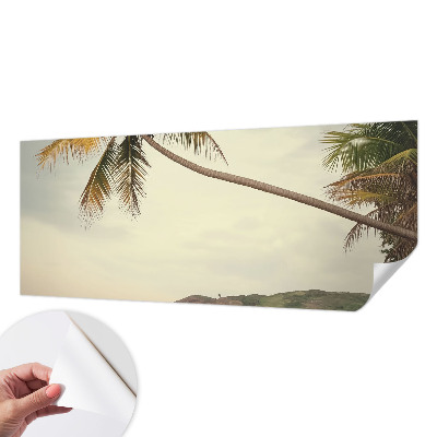 Papel de parede para criança com estampa de paisagem tropical