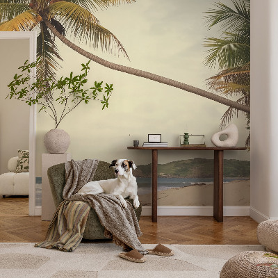 Papel de parede para criança com estampa de paisagem tropical