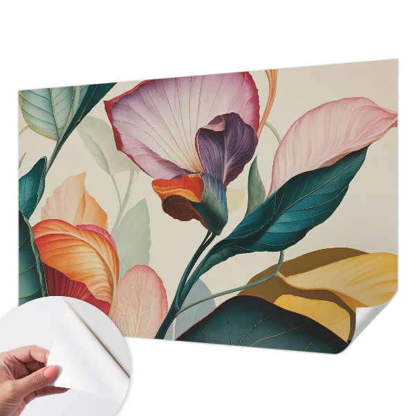 Autocolante de parede fotográfico Flores coloridas