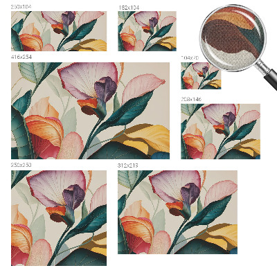 Autocolante de parede fotográfico Flores coloridas
