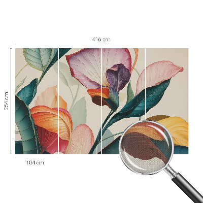 Autocolante de parede fotográfico Flores coloridas
