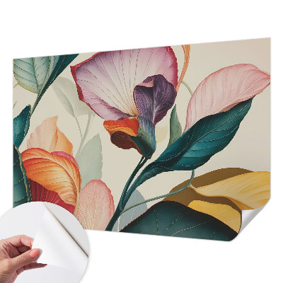 Autocolante de parede fotográfico Flores coloridas