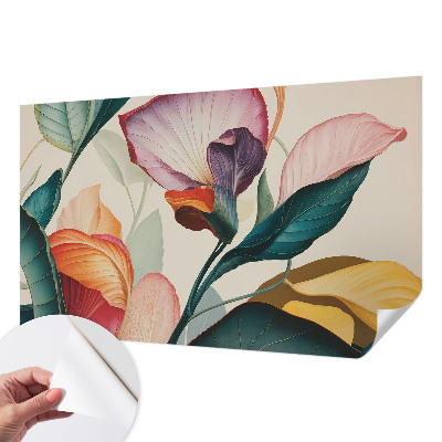 Autocolante de parede fotográfico Flores coloridas