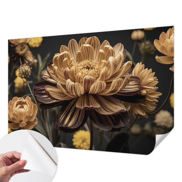 Papel de parede autocolante para sala Elegância floral