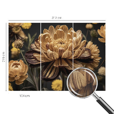Papel de parede autocolante para sala Elegância floral