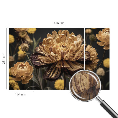 Papel de parede autocolante para sala Elegância floral