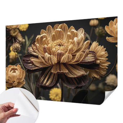 Papel de parede autocolante para sala Elegância floral