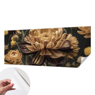 Papel de parede autocolante para sala Elegância floral