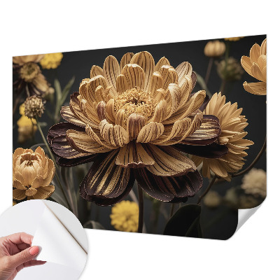 Papel de parede autocolante para sala Elegância floral