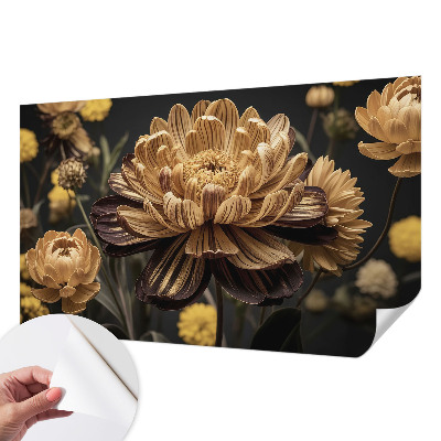 Papel de parede autocolante para sala Elegância floral