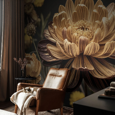 Papel de parede autocolante para sala Elegância floral