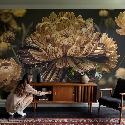 Papel de parede autocolante para sala Elegância floral