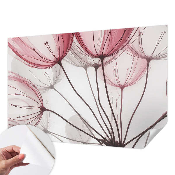 Papel de parede para criança silhuetas florais