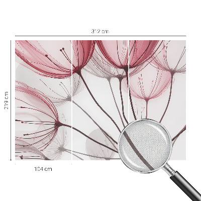 Papel de parede para criança silhuetas florais