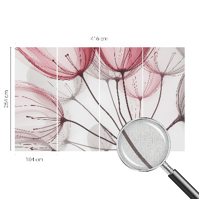 Papel de parede para criança silhuetas florais