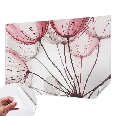 Papel de parede para criança silhuetas florais