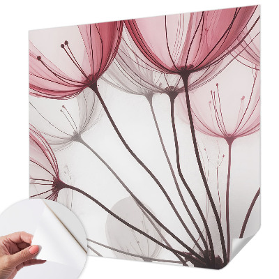 Papel de parede para criança silhuetas florais