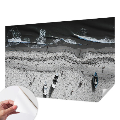 Papel de parede autocolante para quarto com estampa 'Tranquilidade da praia' para decoração de ambientes