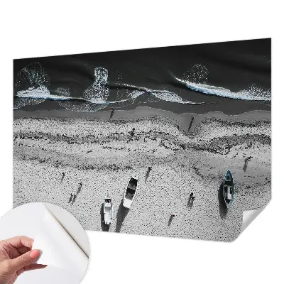 Papel de parede autocolante para quarto com estampa 'Tranquilidade da praia' para decoração de ambientes