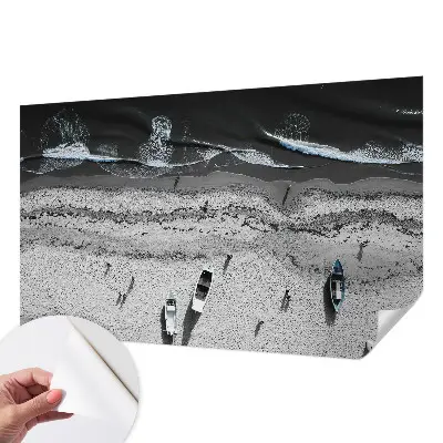 Papel de parede autocolante para quarto com estampa 'Tranquilidade da praia' para decoração de ambientes