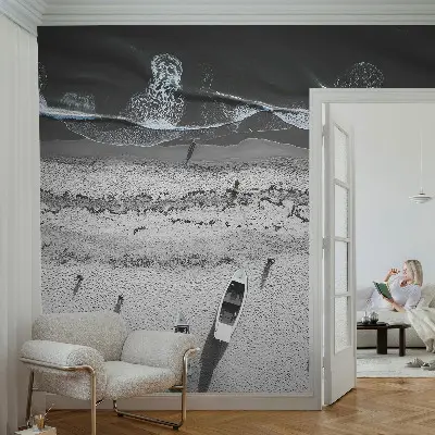 Papel de parede autocolante para quarto com estampa 'Tranquilidade da praia' para decoração de ambientes