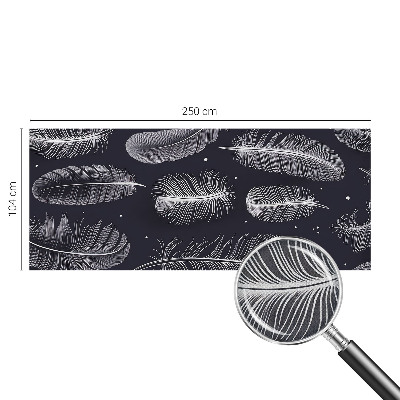 Papel de parede 3D penas sutis