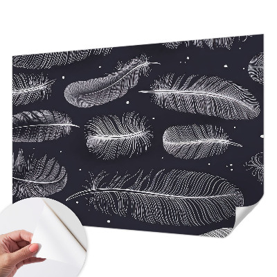 Papel de parede 3D penas sutis