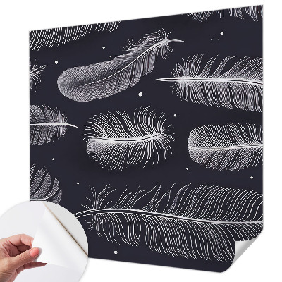 Papel de parede 3D penas sutis