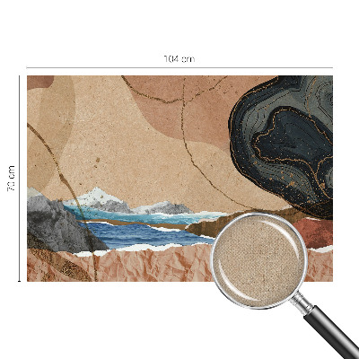 Papel de parede autocolante para sala Paisagem abstrata