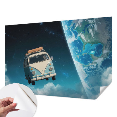 Papel de parede 3D com tema de viagem espacial