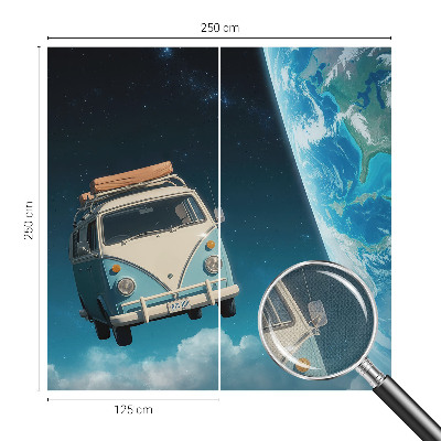Papel de parede 3D com tema de viagem espacial