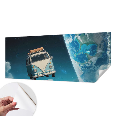 Papel de parede 3D com tema de viagem espacial