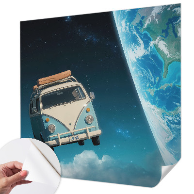 Papel de parede 3D com tema de viagem espacial