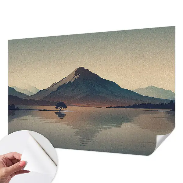 Autocolante de parede fotográfico com paisagem montanhosa