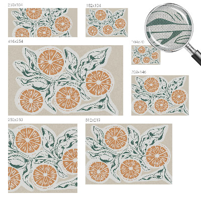 Papel de parede autocolante para quarto com padrão de frutas
