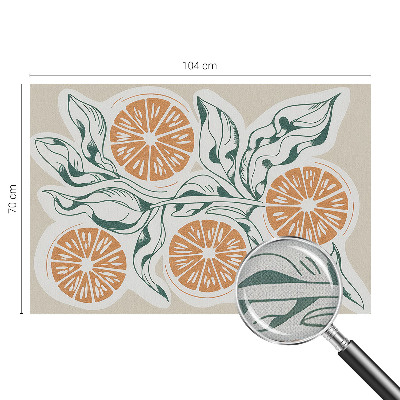 Papel de parede autocolante para quarto com padrão de frutas
