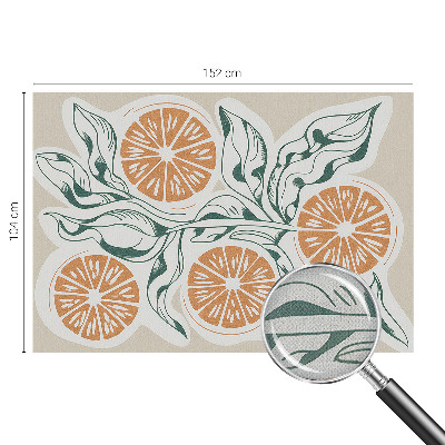 Papel de parede autocolante para quarto com padrão de frutas